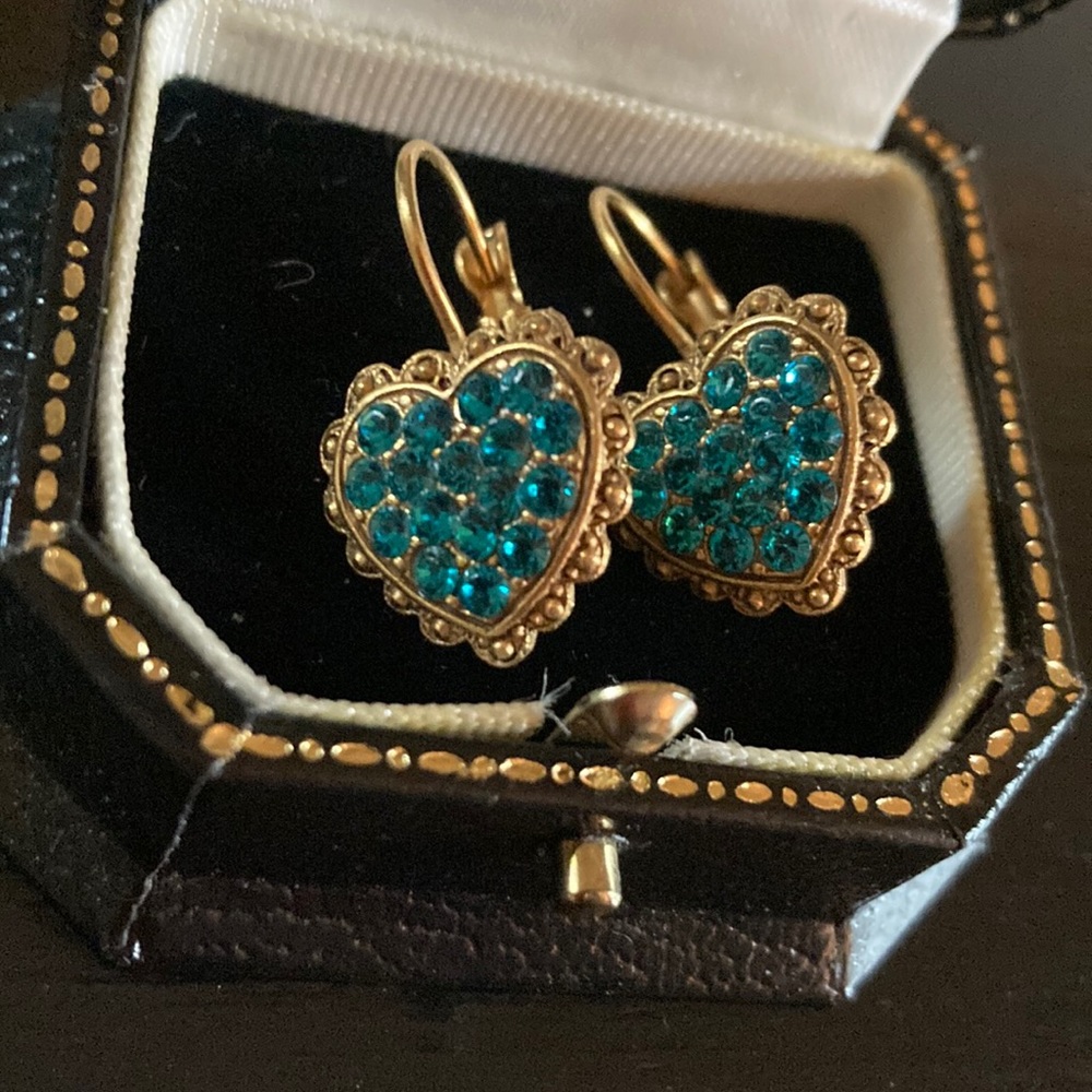 Heart shaped earrings by Basia Zarzycka of London